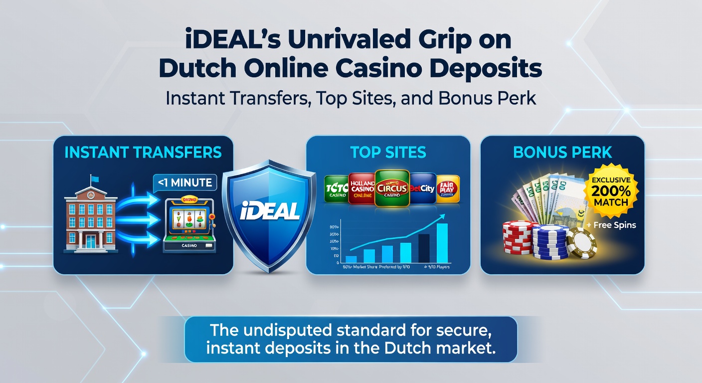 Schermafbeelding van een iDEAL-betaling bij een Nederlands online casino, met bankselectie en bevestigingsscherm
