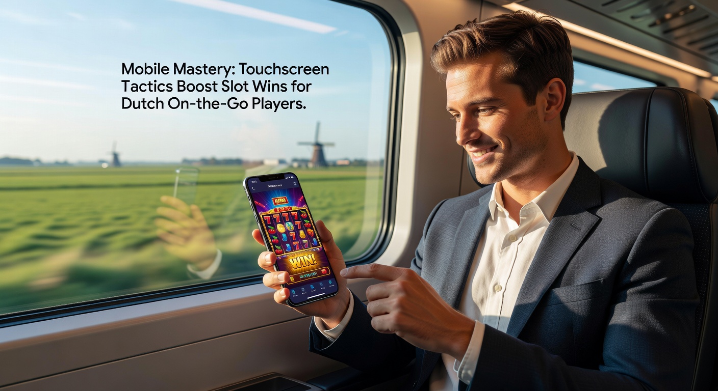 Close-up van vingers op een smartphone touchscreen die slot reels activeren, met explosieve win-animaties en mobiele interface elementen zichtbaar