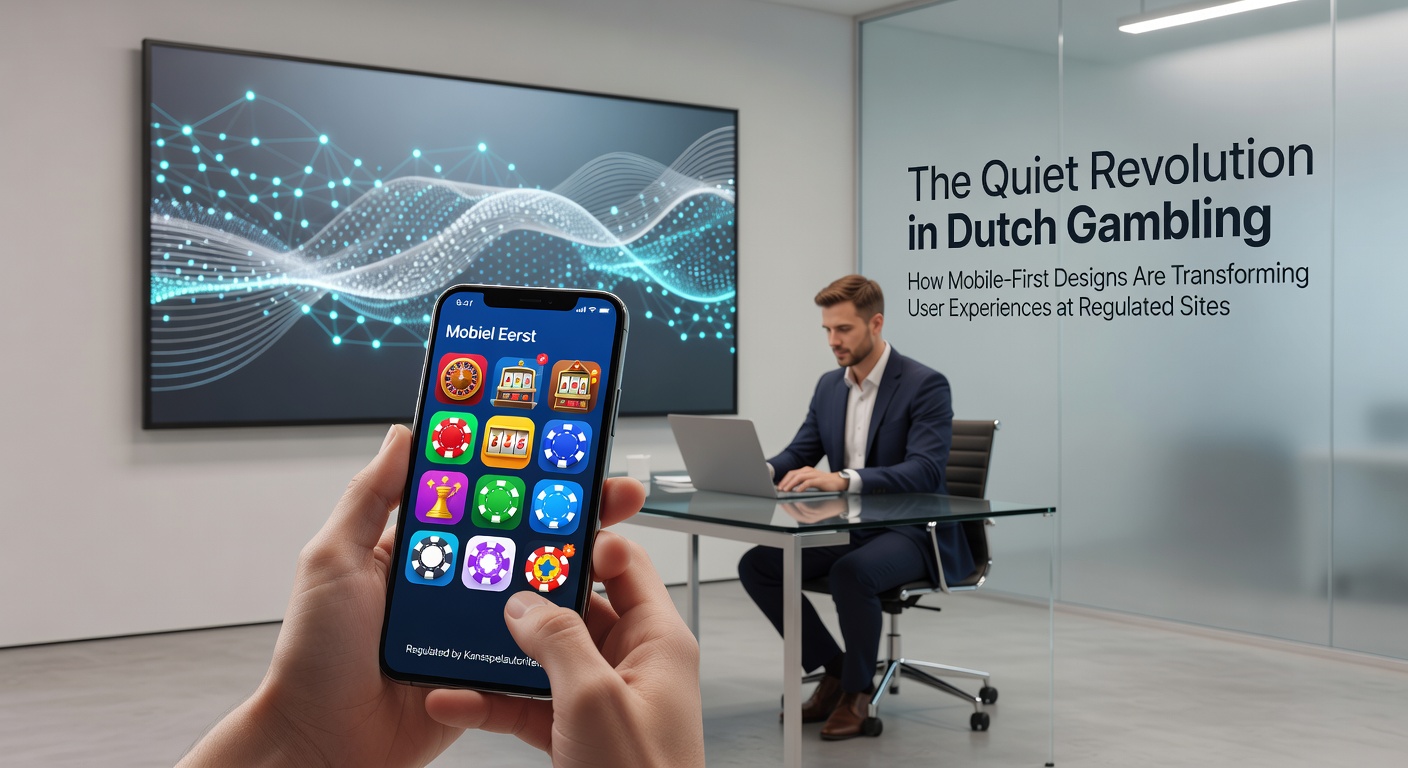 Mobiele interface van een Nederlands gereguleerd casino met touchscreen-optimalisaties